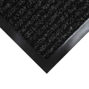 Ribbed Doormat - Charcoal Corner