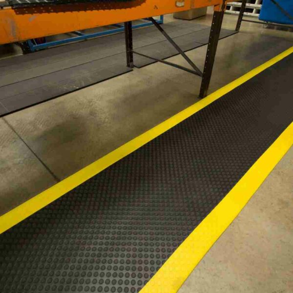 Circular Stud Anti-Fatigue Mat Runner Black/Yellow