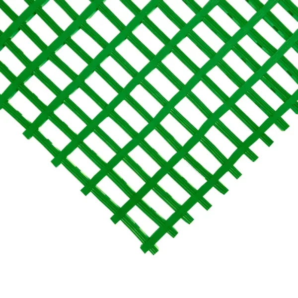 Heavy-Duty Cross-Ribbed Mat Green Corner