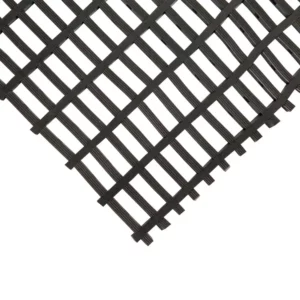 Premium Cross-Ribbed Mat Black Corner