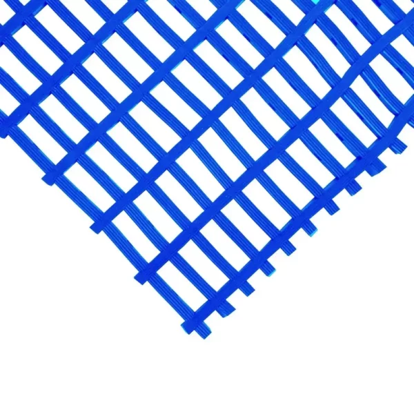 Premium Cross-Ribbed Mat Blue Corner