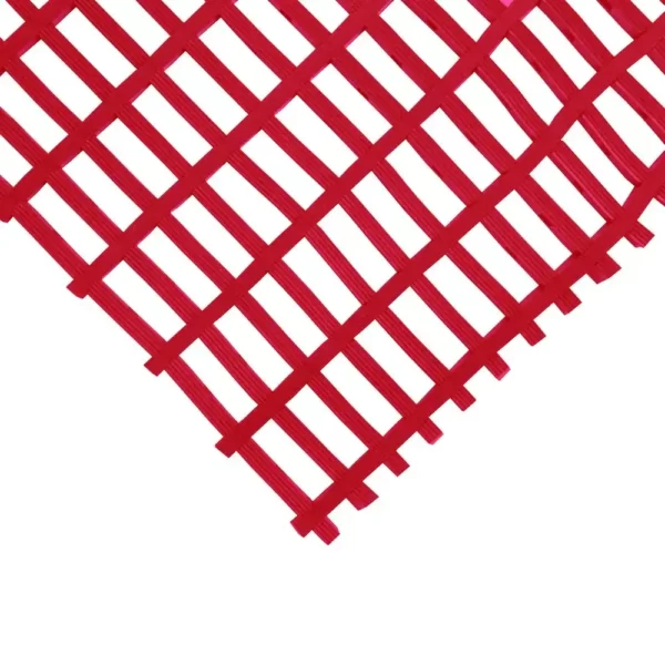 Premium Cross-Ribbed Mat Red Corner