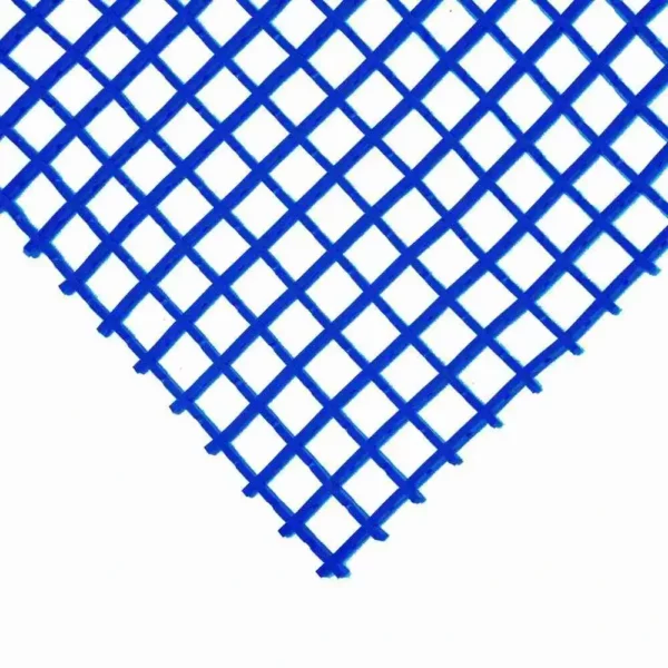 Standard Cross-Ribbed Mat Blue Corner