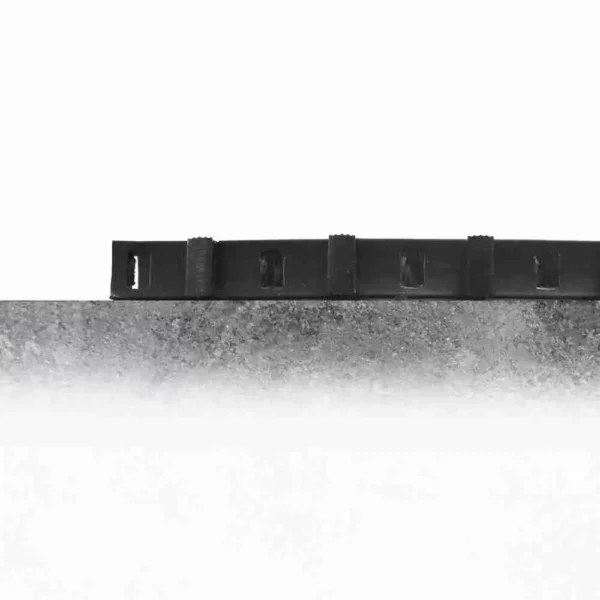 Standard Cross-Ribbed Mat Black Side Profile
