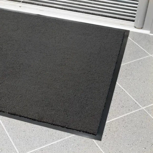 Plush Entrance Mat Grey Close Up