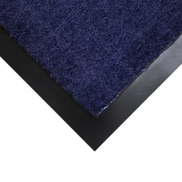 Plush Entrance Mat Blue Corner
