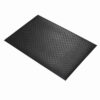 A rectangular Circular Stud Anti-Fatigue Mat in black rubber, featuring a raised circular pattern, is shown on a white background.