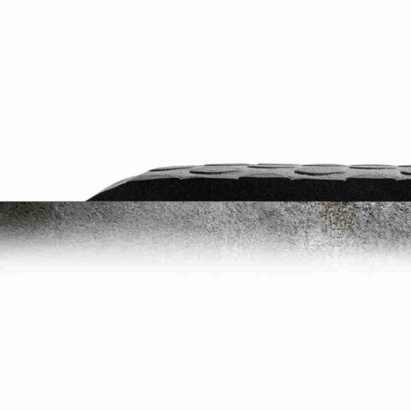 Close-up of the Circular Stud Anti-Fatigue Mat, showing its textured surface pattern, partially hidden by a horizontal foreground, set against a white background.