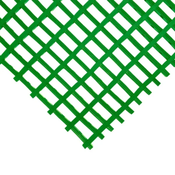 Heavy-Duty Cross-Ribbed Mat Green Corner
