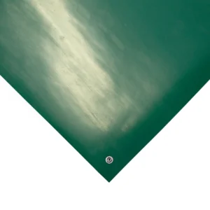 Conductive Rubber Bench Matting Green corner