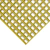 Close-up of the Open Top Grating, a yellow fibreglass panel with a grid of evenly spaced square openings, shown on a white background and focused on one corner.