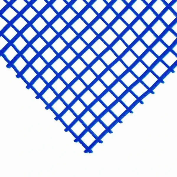 Standard Cross-Ribbed Mat Blue Corner