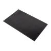 A black ESD Floor Mat is angled on a white background. One corner has a small metal-reinforced hole for hanging or securing. The mat’s surface is smooth and untextured.