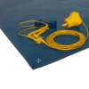A blue ESD Anti-Static Double Layer Sheet features a yellow earthing cord, a wrist strap, and a yellow earthing plug coiled neatly on top.