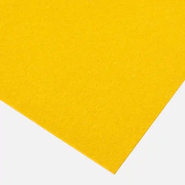 An Anti-Slip Flat Sheet in bright yellow is displayed on a plain white background, angled with its bottom right corner pointing downwards.