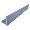 Angle Profile: A metal L-shaped bar with a smooth surface, featuring two flat sides joined at a 90-degree angle, commonly used in construction and engineering projects. Displayed on a white background.
