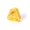 An Earth Bonding Plug with three yellow pins is shown standing upright on a white background.