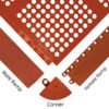 Interlocking Kitchen Mat Edging Pieces|582 24SEVENLockSafe GradeA BreakOut|Interlocking Kitchen Mat Edge Corner