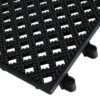 Kumfi Tile PVC leisure mat in Jet Black