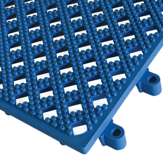 Kumfi Tile PVC leisure mat in Sapphire Blue