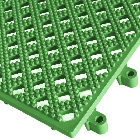 Kumfi Tile PVC leisure mat in Spring Green