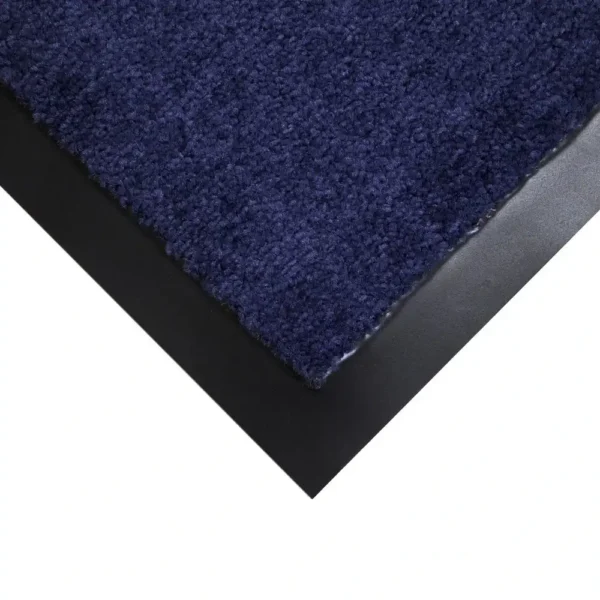 Plush Entrance Mat Blue Corner