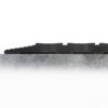 Close-up side view of the Large Front Door Mat Bundle, featuring a textured black rubber surface with a wavy pattern, resting on grey concrete against a white background.