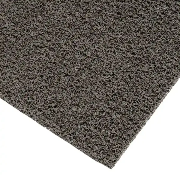 Close-up of the Heavy-Duty PVC Vinyl Roll in grey, featuring a textured, tangled looped surface pattern, displayed on a white background.