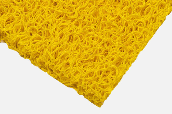 A close-up of a Heavy-Duty PVC Vinyl Roll, positioned diagonally on a white background. The durable, textured vinyl surface is tightly wound, showcasing its thick and reliable construction.