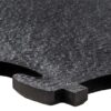 Close-up of a Heavy-Duty Interlocking Tile in black, featuring a textured surface and jigsaw-like edges for connecting with adjacent tiles.