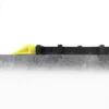 The Safety Cross-Ribbed Mat, in black and yellow, is installed on a concrete surface and viewed from the side against a plain white background.