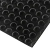 A close-up of the Fine Ribbed Matting Roll in black, highlighting its textured rubber surface with fine ribbed detail.