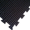 Interlocking rubber tile matt|amoebic top stable mat underside|close up of a bubble top stable mat