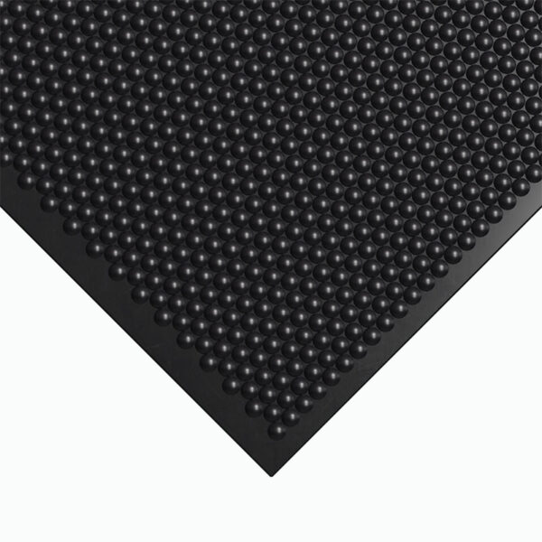 corner of a hammer top stable mat|amoebic top stable mat underside|close up of a hammer top stable mat