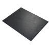 The Air Cushioned Workshop Mat is a black rectangular rubber mat with a grid of round holes across its surface, displayed on a white background.