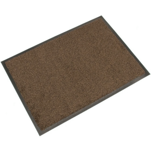 The High-Performance Entrance Mat is a rectangular brown doormat with a black border, shown on a white background.