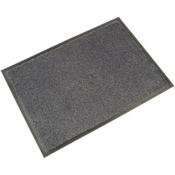 The High-Performance Entrance Mat is a rectangular grey doormat featuring a textured surface and a slim black border, displayed on a white background.