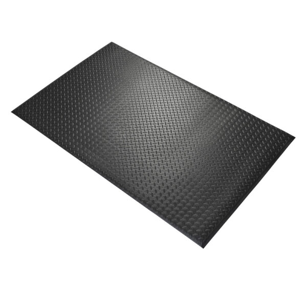 The Diamond Anti-Fatigue Mat is a rectangular black mat with a diamond plate texture, displayed on a white background.
