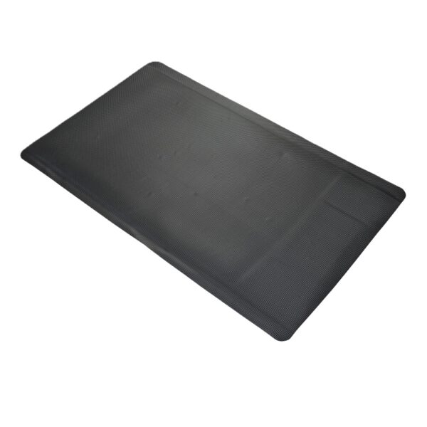 The Diamond Welding Mat, a rectangular black mat with slightly rounded corners and a textured surface, is shown on a white background. It appears soft and cushioned for anti-fatigue support.