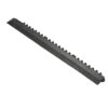 The Drainage Top & Solid Top Mat Edges is a black plastic or rubber edging with a ribbed, textured surface and domed bumps, designed to protect and organise floor cables or wires.