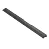 The Drainage Top & Solid Top Mat Edge is a long, black rubber strip with a textured, ridged surface, shown at an angle against a white background.