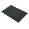 The Ribbed Doormat is a rectangular dark grey mat with a textured surface and black border, displayed on a white background.