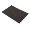 The Ribbed Doormat is rectangular with a brown and black textured surface and a black border, displayed against a white background.