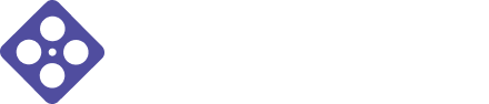Logo with a purple diamond featuring four white circles next to the text Rubber Matting Online in white and by Safety Screens in light grey on a light background.