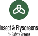A green circle with a white, interlocking triangular knot symbol is above the word Trinity in bold, black letters.